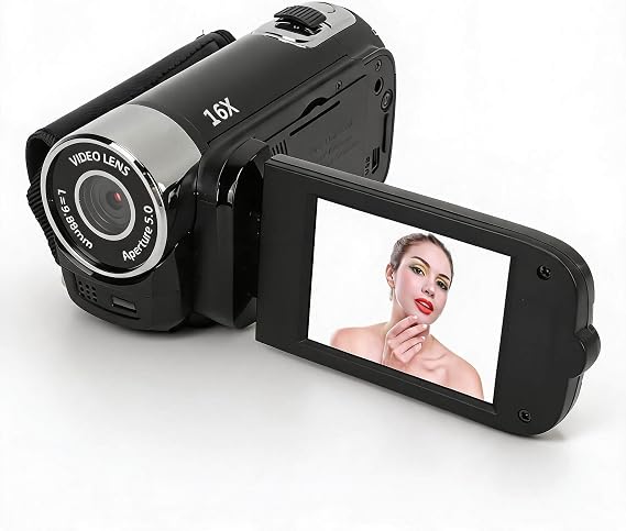 Bewinner D90 Digital Video Camera - 1080P 16MP Handheld Video Camcorder 16x Digital Zoom Video Camera with 2.7in TFT Rotatable Screen, HD Video Recorder Camera with Fill Light (Black)