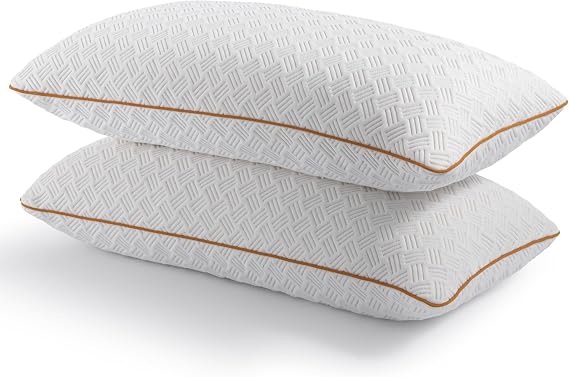 Twirest Pillows 2 Pack Shredded Cooling Memory Foam Pillows, 51X66cm