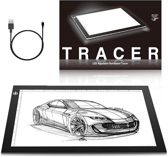 ME456 A4 LED Light Box 14" Light Pad USB Power Light Table for Tracing,