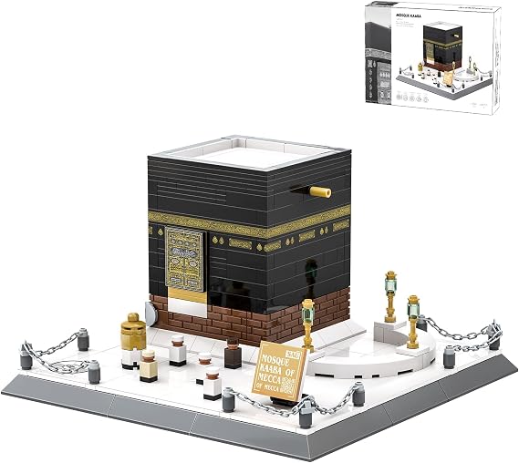 CAXIMSY Islamic Mosque Kaaba Architectural Model Bricks Building Blocks Set muslim blocks hajj kit eid gifts for adult 446 pieces