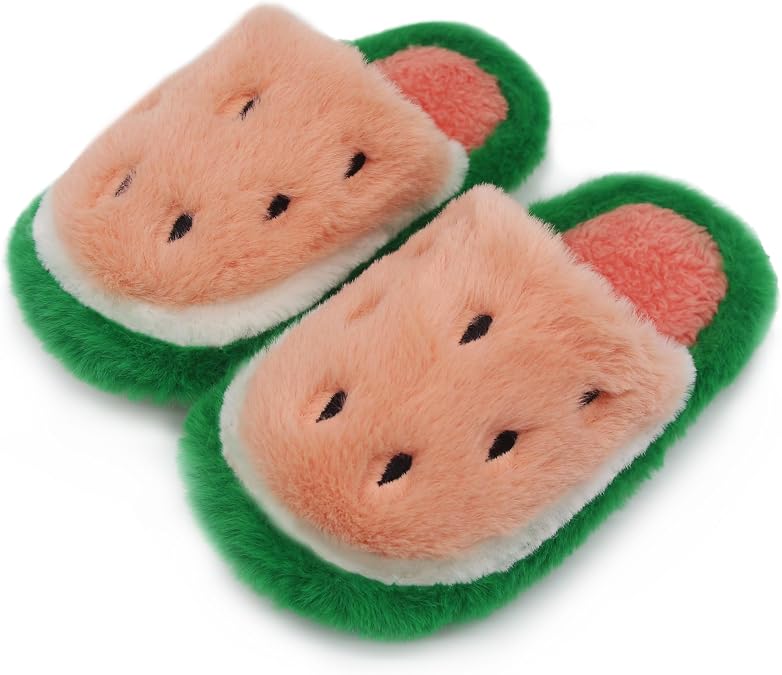 Girls & Boys Winter Warm Unisex Sandals - 3 yrs to 15 yrs Little Kids Toddler Slide Sandals for Indoor House Slippers