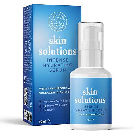 Hyaluron Serum Hochdosiert Hyaluronsäure Serum Gesicht Anti-Ageing Gesichtspflege Anti-Falten Feuchtigkeitspflege Erhellt Strafft & Hydratisiert Haut Alpha Foods