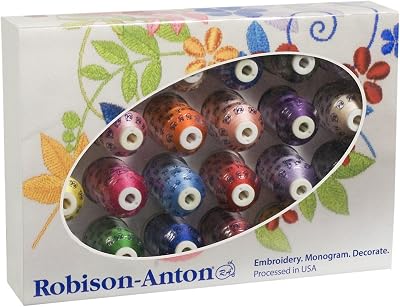 Robison-Anton Rayon Embroidery Top 24 Colors Thread Set of 24