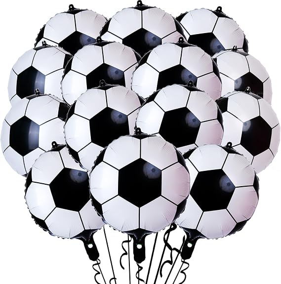 14 Pcs Soccer Party Balloons,18 Inch Soccer Foil Balloon Sports Theme for Soccer Themed Party Decorations,Soccer Balloons Birthday Party Sports Party Supplie