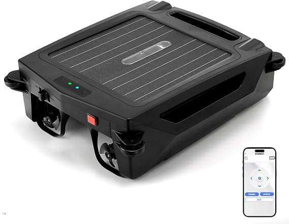 Solar Powered Robotic Pool Skimmer, Automatic Pool Surface Cleaner Robot | 24/7 Cleaning, App Control, Dual Charging, Ideal for Above Ground & In-Ground Pools (Black)