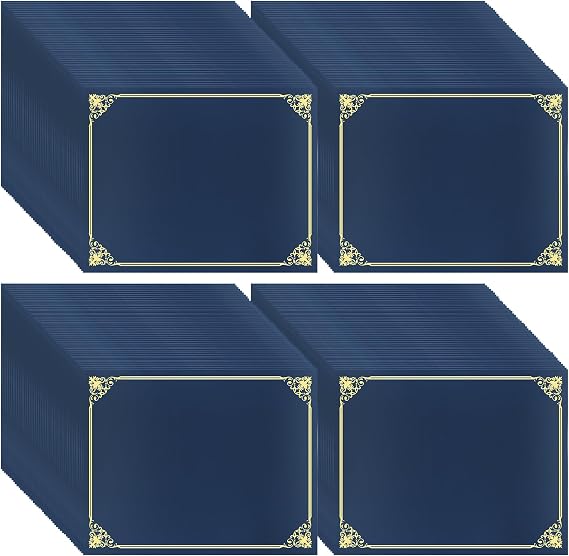 Oleitodh 110 Pcs Certificate Holders, Navy Blue Diploma Covers 8.5 x 11 Inch