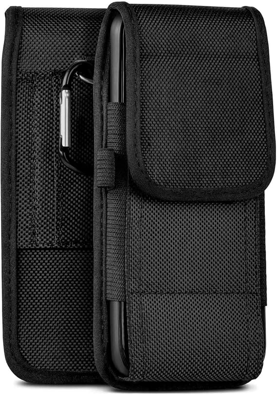 moex Agility Case for Ulefone Armor X16 / X16 Pro Case with Belt Loop, Mobile Phone Belt Bag, Outdoor Mobile Phone Case, Nylon Belt Mobile Phone Case, Robust Protective Case with Carabiner, Black