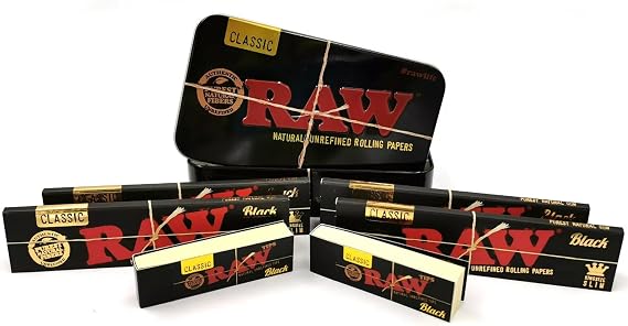 RAW Black Gift Set - RAW Black Tin with Papers and Tips