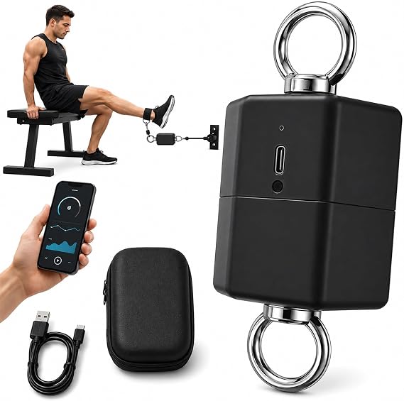 500kg Isometric Strength Tester, Push Pull Dynamometer with Cordless Data Tracking, Digital Force Gauge for Athletic Performance Testing Set