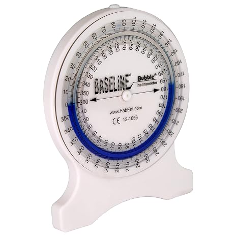 Baseline Bubble Inclinometer - Professional Easy To Read Range Of Motion Test For Physical Therapy, Rehabilitation, And Recovery With Carrying Case