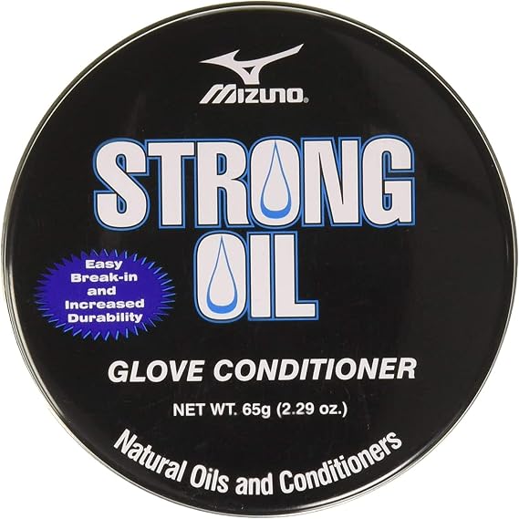Mizuno Strong Oil Ball Glove Conditioner, Clear, 1 Can, White