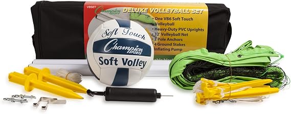 Champion Sports Outdoor Game Sets Volleyball, Badminton, Tetherball, Bocce & Croquet