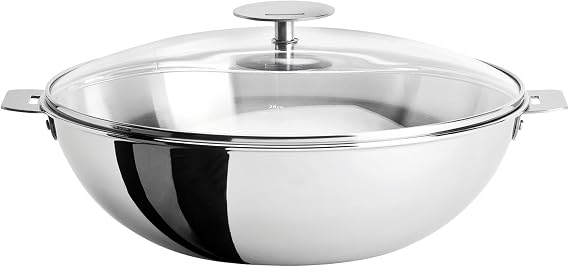 Cristel Casteline WOKT28QKP Wok, 4 quart, Silver