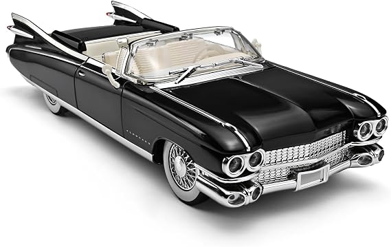 RZAPE Toy Car Model 1/24 Diecast Model Cars Eldorado Kits for Adults-Black | Metal Model Collector Toy Cars, Black Pull Back Car with Lights and Sounds, Premium Birthday Christmas Gift for Teenagers 12+