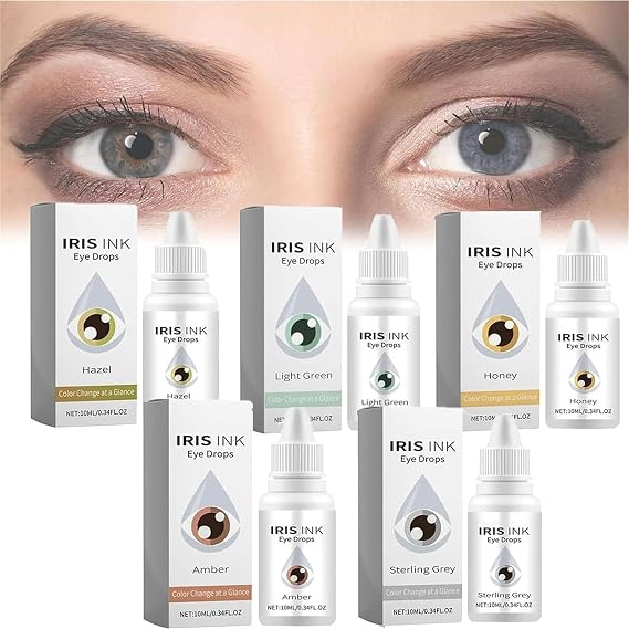Irisink Eye Drops, Color Changing, Lighten & Brighten, Instant Moisture, Unisex Adult, 10ml Bottle