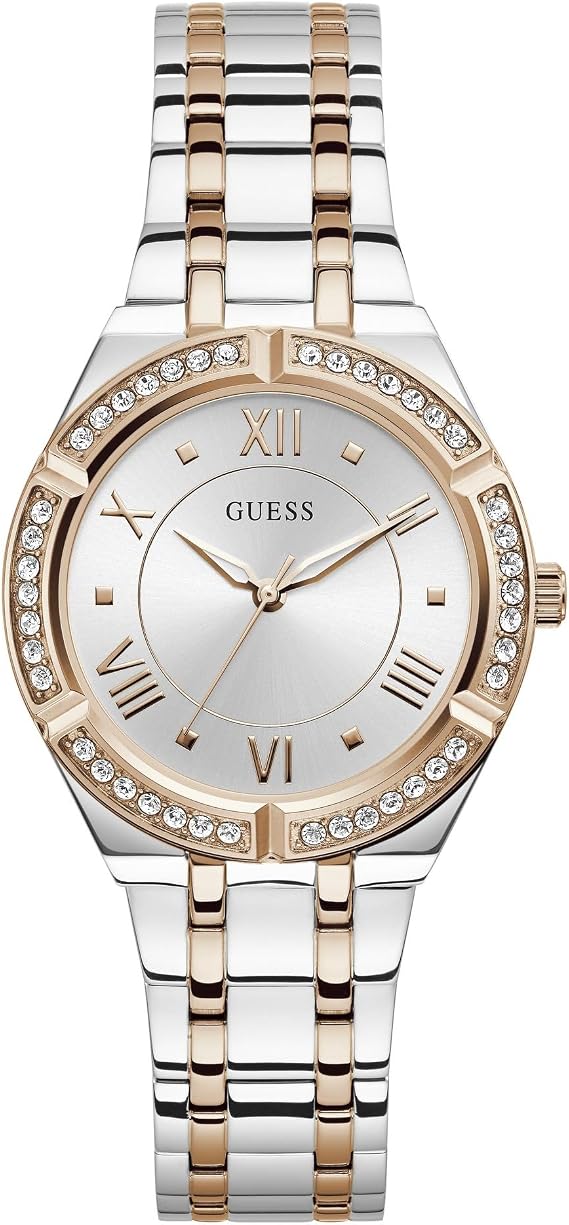 Guess Women's 36mm Watch - Silver Tone/Rose Gold Tone Silver Dial Silver Tone/Rose Gold Tone Case