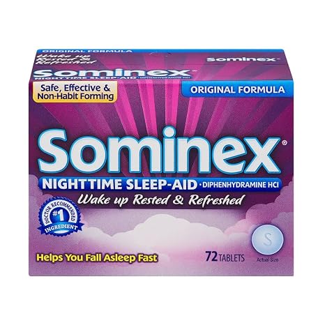 Sominex Original Formula Tablets, 72 Count