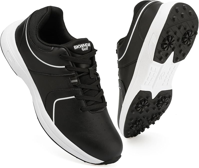 Golf Shoes Mens Waterproof Professional Spiked Golf Cleats for Men