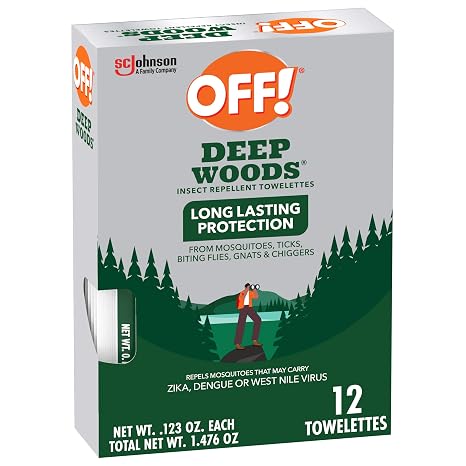 Off! Deep Woods Insect Repellent Towelettes 12ea