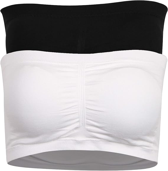 Women's Bandeau Bra, Strapless Bralette Seamless Bandeau Bra Tube Top Bras