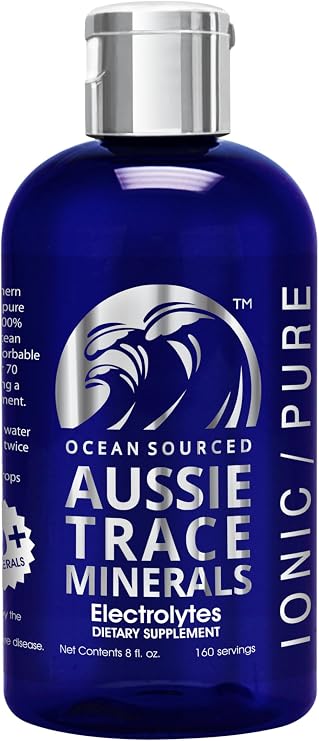 Aussie Trace Minerals - Magnesium Rich, Low Sodium, Complete Electrolyte Drops for Hydration, Energy & Recovery - 8oz / 240ml Liquid Supplement - Vegan, Keto Friendly