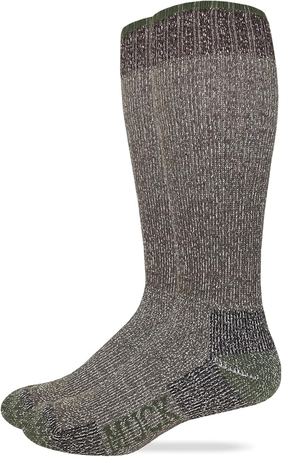 MUCK Boot Mens Heavyweight Full Cushion Merino Wool Tall Boot Socks 2 Pair Pack