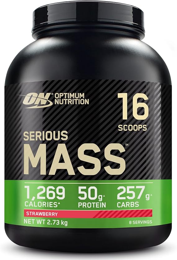 Optimum Nutrition Serious Mass Protein Powder, 2.73 kg 8 Servings