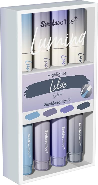 Scrikss Lumina Phosphorescent Pen Lilac, Set of 4, Lilac