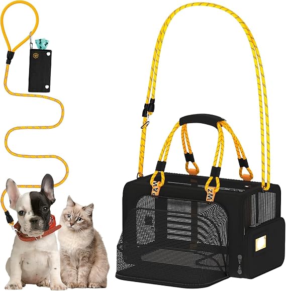 PAWZIDEA Soft Sided Foldable Cat/Dog/Pet Carrier Bag Pets Travel Carriers