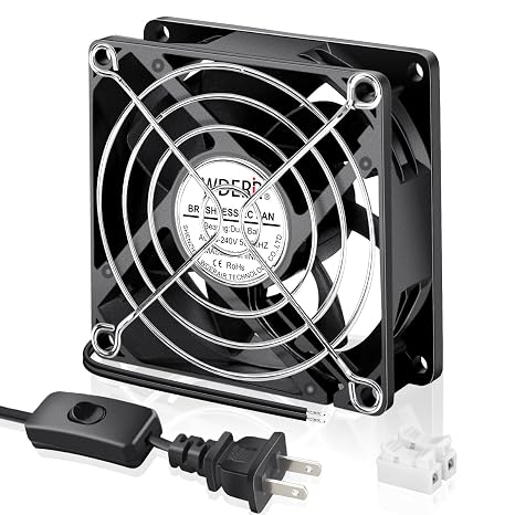 80mm Muffin EC Cooling Fan 80x25 Dual Ball Axial Exhaust Fan