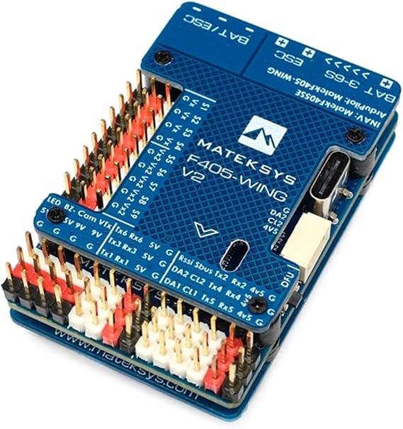 HTLNUZD Mateksys F405 Wing V2 Flight Controller STM32F405RGT6 ICM42688P, OSD, SD Slot ArduPilot/INAV for RC Aircraft