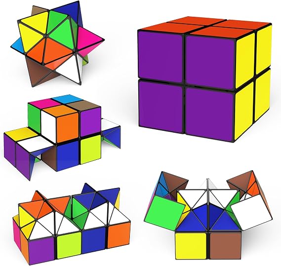 Euclidean Cube Fidget Toys for Kids 2 in 1 Star Cube Magic Cube Puzzle Toys