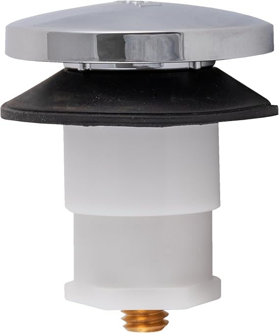 EZ-FLO ABS Tip-Toe Drain Stopper with Rubber Seal, 3/8 Inch Thread, Chrome Plated, 35229