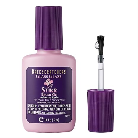 Backscratchers Glass Glaze Stikr Resin Strong Adhesive for Nail Wraps (8g)