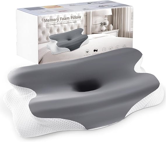 TsunNee 60D Memory Foam Pillow, Orthopedic Ergonomic Pillow for Neck and Shoulder Pain, Cervical Neck Support for Side Back Stomach Sleepers