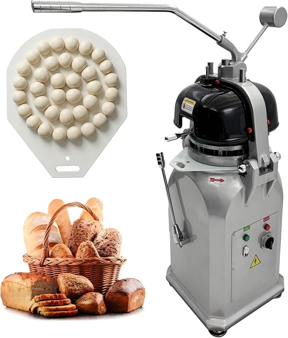 TECHTONGDA 36 Blocks Semi-Automatic Dough Divider & Rounder Commercial Dough Splitting Ball Machine 0.7oz-2.5oz Dividing & Rounding Machine 5S-8S Dough Rounding for Pizzas, Burgers, Bread 110V