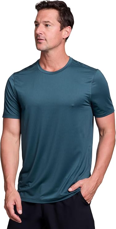 RBX Men's Workout T-Shirt, Breathable Lightweight Stretch Jersey Moisture Wicking Quick Dry Running Training Top