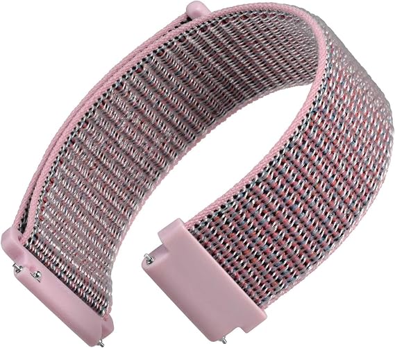 WOCCI Adjustable Nylon Sport Watch Straps with Hook and Loop Fastener, Quick Release Watch Bands for Men and Women, Band Width 18mm 20mm 22mm