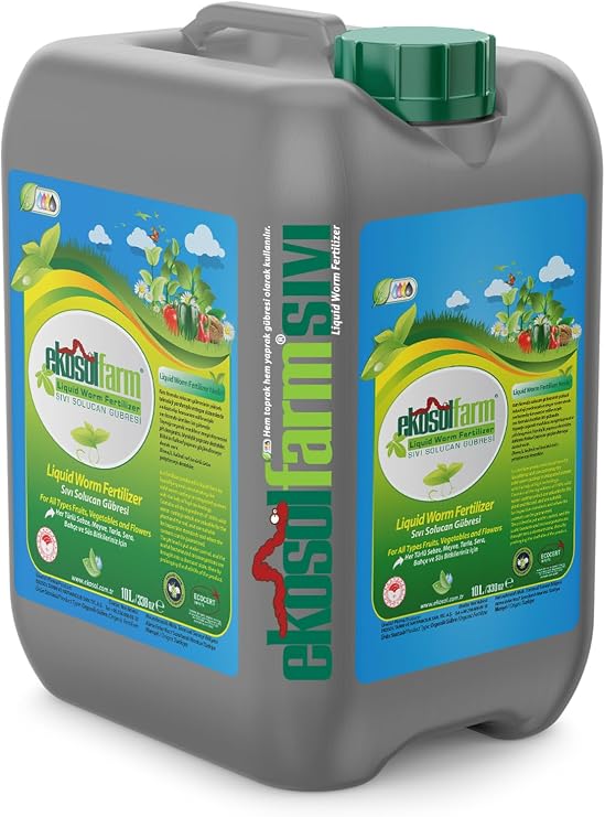 EkosolFarm Sıvı Solucan Gübresi 10 Lt. Organik Gübre
