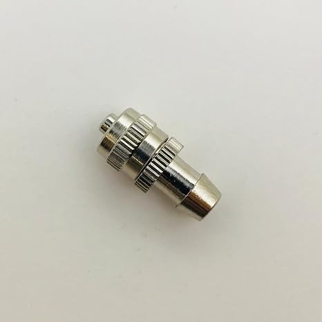 Metal Male Luer Lock Syringe Fitting to 4mm or 5/32" Barb OD Hose ID Brass (2 Units)