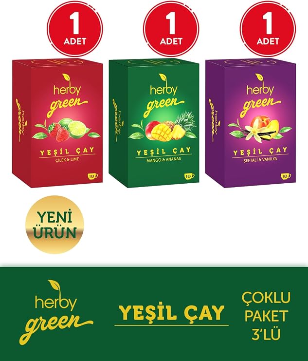Herby Green Tea Trial Package X 3 Pieces