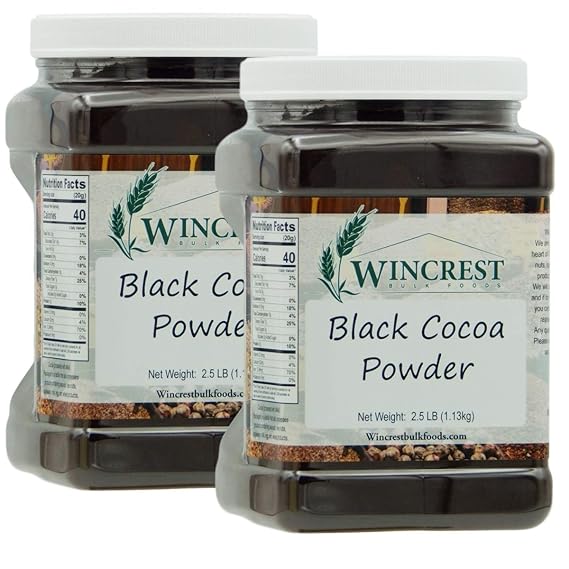 WinCrest Black Cocoa Powder - 2.5 Lb Tub (Pack of 2)