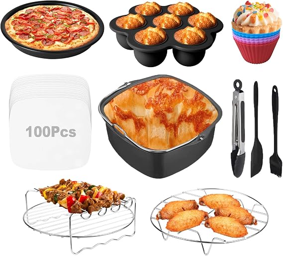 10 Piece Air Fryer Accessories for Square Cosoris 5.8 QT 6.0 QT