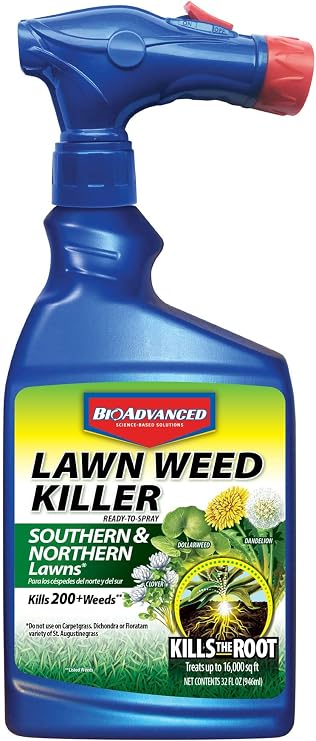 BioAdvanced Lawn Weed Killer Ready-to-Spray, Broadleaf Formula, 32 oz, Weed Killer Spray