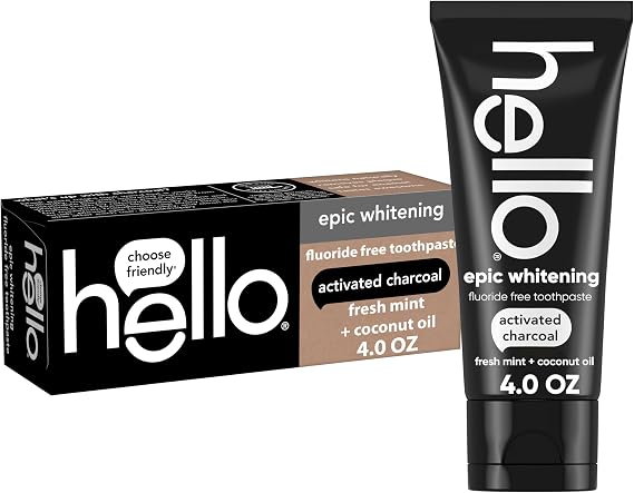 hello Epic Whitening Activated Charcoal Toothpaste, 4 oz