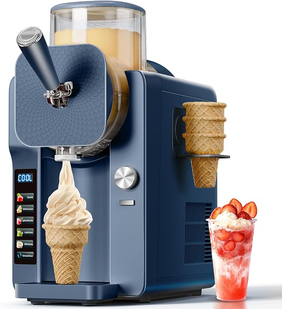 Slush Machine & Ice Cream Maker Machine 2-IN-1, for Smoothies, Margarita