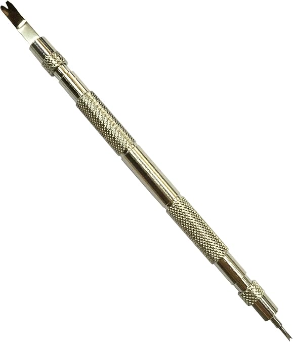 Bergeon 6111 Watch Spring Bar Tool - Long Stainless Steel Handle with Replaceable Chuck Braced Multi Function Tool Ends
