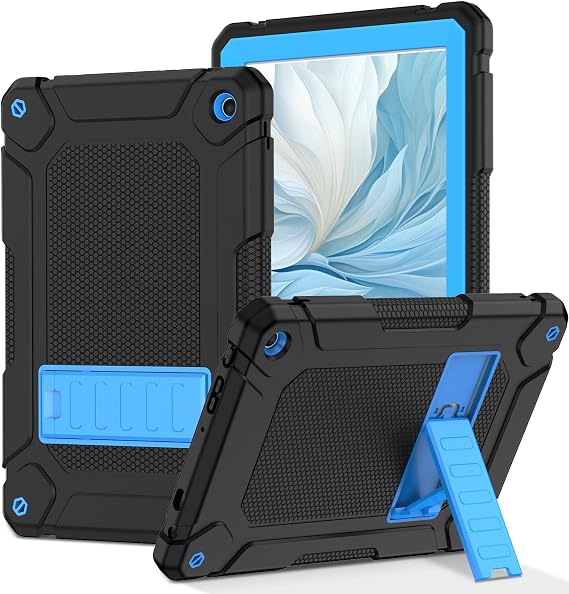 MENZO Case for Fire HD 10 (Only 13th Gen, 2023 Release), Black+Teal