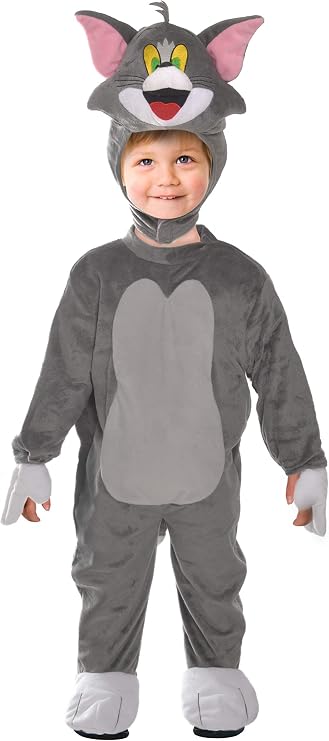 Ciao 11725.2-3 Tom Cat Costume Original Tom & Jerry (Size 2-3 Years), Grey, anni