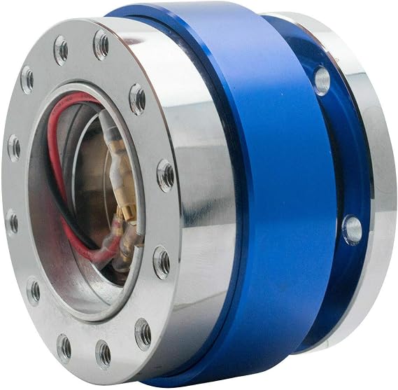 Riloer 9 Hole Car Steering Wheel Quick Release Universal Quick Release Hub Adapter (Blue)